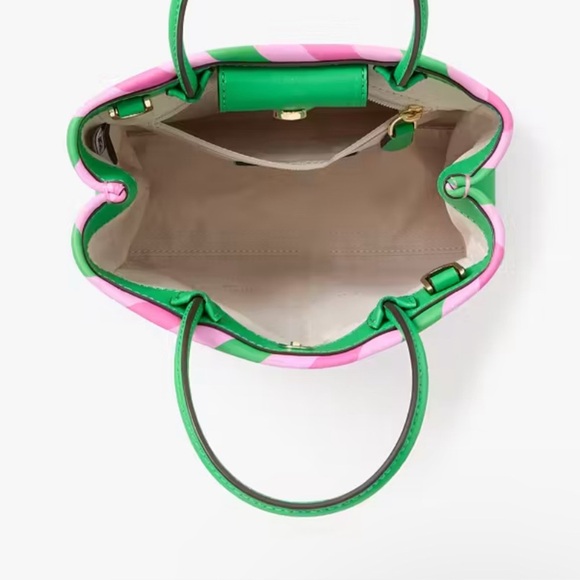 🩷♠️💚KATE SPADE🩷♠️💚Pink Multi Treat Yourself Bubble Gum Mini Tote/NWT - Picture 4 of 9